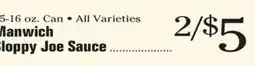 Morton Williams Manwich sloppy joe sauce offer