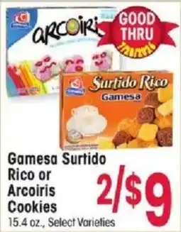Jewel-Osco Gamesa Surtido Rico or Arcoiris Cookies offer
