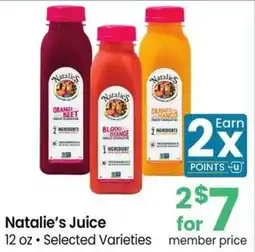 Safeway Natalie's Juice offer