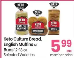 Safeway Keto Culture Bread, English Muffins or Buns offer