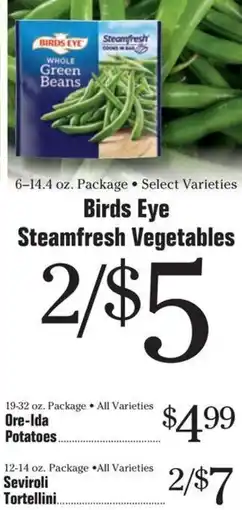 Morton Williams Birds Eye Steamfresh Vegetables offer