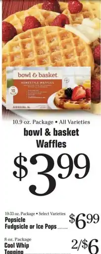 Morton Williams bowl & basket waffles offer