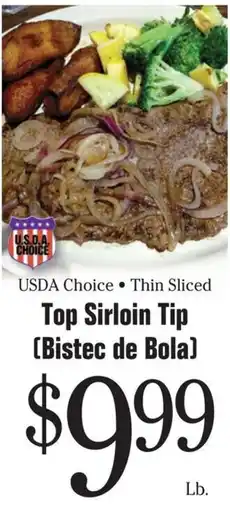Morton Williams Usda choice top sirloin tip offer