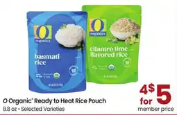 Safeway O Organic Ready to Heat Rice Pouch offer