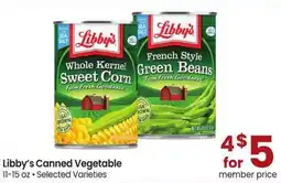 Safeway Libby's Canned Vegetable offer