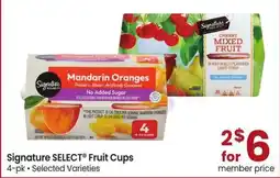 Safeway Signature Select Fruit Cups offer