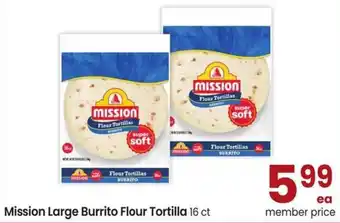 Safeway Mission Large Burrito Flour Tortilla offer