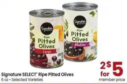 Safeway Signature Select Ripe Pitted Olives offer