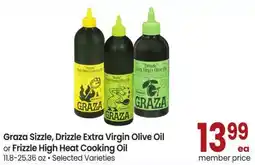 Safeway Graza Sizzle, Drizzle Extra Virgin Olive Oil or Frizzle High Heat Cooking Oil offer