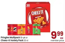 Safeway Pringles Multipack or Cheez-It Variety Pack offer