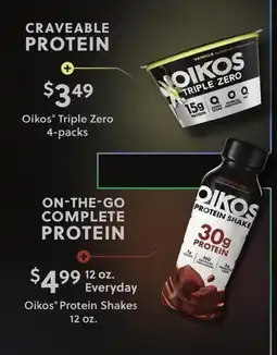 Safeway Oikos protein shakes offer