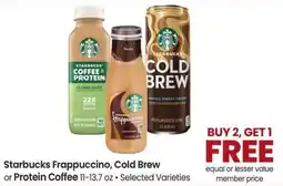 Safeway Starbucks Frappuccino, Cold Brew or Protein Coffee offer