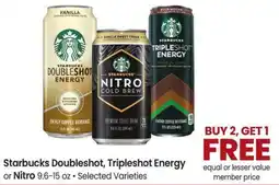 Safeway Starbucks Doubleshot, Tripleshot Energy or Nitro offer