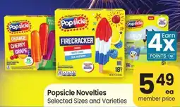 Safeway Popsicle Novelties offer