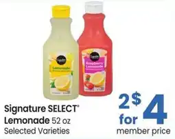 Safeway Signature SELECT Lemonade offer
