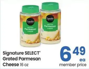 Safeway Signature Select Grated Parmesan Cheese offer