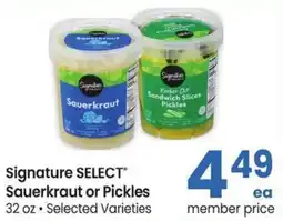 Safeway Signature SELECT Sauerkrout or Pickles offer