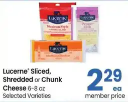 Safeway Lucerne Sliced, Shredded or Chunk Cheese offer
