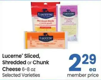 Safeway Lucerne Sliced, Shredded or Chunk Cheese offer
