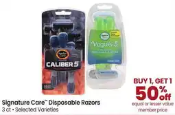 Safeway Signature Care Disposable Razors offer