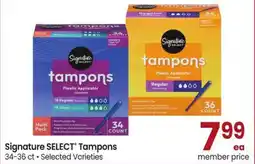 Safeway Signature Select Tampons offer
