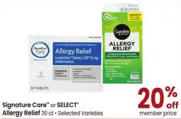 Safeway Signature Care or SELECT Allergy Relief offer