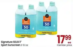Safeway Signature Select Sport Sunscreen offer