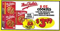 Ollie's Mrs.Fields 8 OZ. COOKIES offer