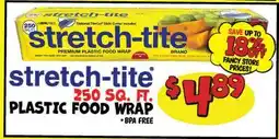 Ollie's stretch-tite 250 SQ. FT. PLASTIC FOOD WRAP offer