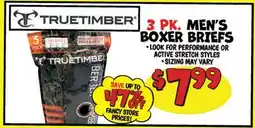 Ollie's TRUETIMBER 3 PK. MEN'S BOXER BRIEFS offer