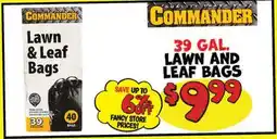 Ollie's COMMANDER 39 GAL. LAWN AND LEAF BAGS offer