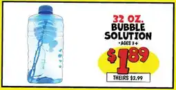Ollie's 32 OZ. BUBBLE SOLUTION offer