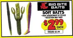 Ollie's BIG BITE BAITS SOFT BAITS offer