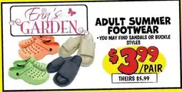 Ollie's ADULT SUMMER FOOTWEAR offer