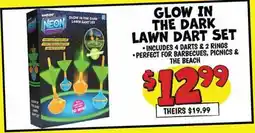 Ollie's GLOW IN THE DARK LAWN DART SET offer