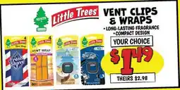 Ollie's LITTLE TREES VENT CLIPS & WRAPS offer