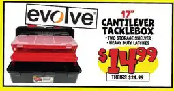 Ollie's EVOLVE 17 CANTILEVER TACKLEBOX offer