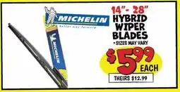 Ollie's MICHELIN HYBRID WIPER BLADES offer