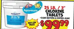 Ollie's AQUAMATE 25 LB./ 3 CHLORINE TABLETS offer