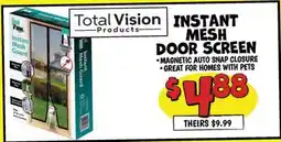 Ollie's INSTANT MESH DOOR SCREEN offer