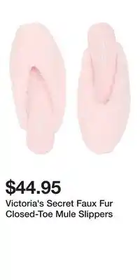 Victoria's Secret Victoria's Secret Faux Fur Closed-Toe Mule Slippers offer