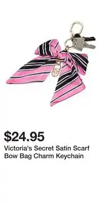 Victoria's Secret Victoria's Secret Satin Scarf Bow Bag Charm Keychain offer