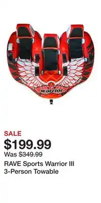 Cabela's RAVE Sports Warrior III 3-Person Towable offer