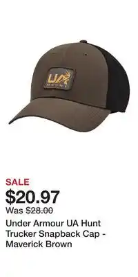 Cabela's Under Armour UA Hunt Trucker Snapback Cap - Maverick Brown offer