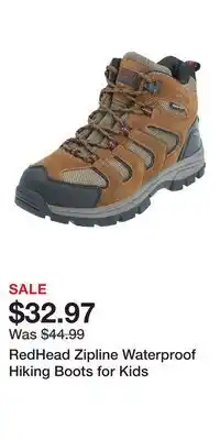 Cabela's RedHead Zipline Waterproof Hiking Boots for Kids offer