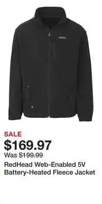 Cabela's RedHead Web-Enabled 5V Battery-Heated Fleece Jacket offer