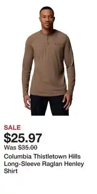 Cabela's Columbia Thistletown Hills Long-Sleeve Raglan Henley Shirt offer