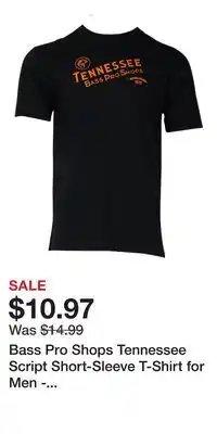 Cabela's Bass Pro Shops Tennessee Script Short-Sleeve T-Shirt for Men - Black - S offer