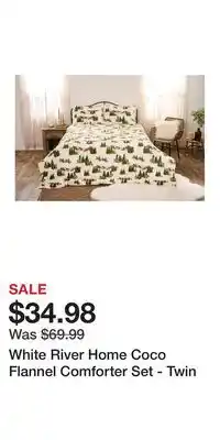 Cabela's White River Home Coco Flannel Comforter Set - Twin offer