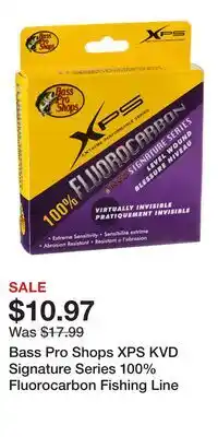 Cabela's Bass Pro Shops XPS KVD Signature Series 100% Fluorocarbon Fishing Line offer